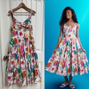 Disney Dress Shop The Little Mermaid Lined Organic Cotton Tiered Sundress. L